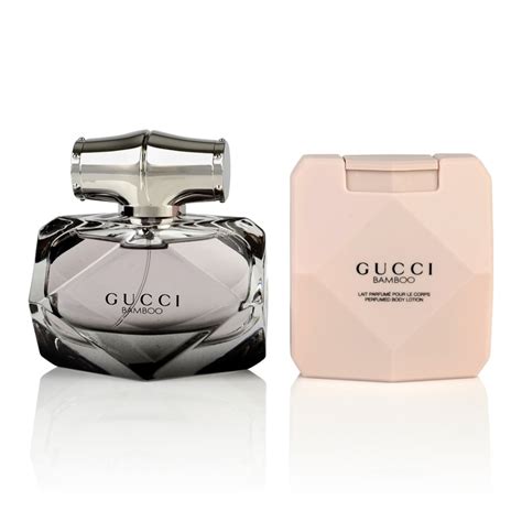 gucci bamboo gift set 50ml edp 100ml body lotion|Gucci bamboo gift set 75ml.